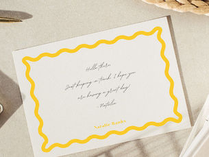 Hot Review! Retro Wavy Personalized Stationery Note Card