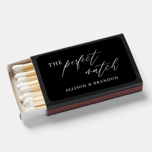 Hot Deals! Black The Perfect Match Elegant Wedding Matches