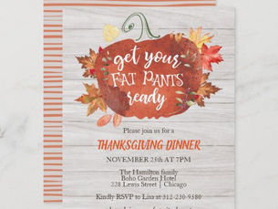 Big Deals! Get Your Fat Pants Thanksgiving Budget Invitation