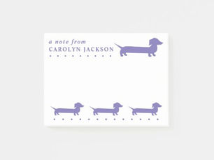 Hot Deals! Cute Dachshund Custom Purple Post-it Notes