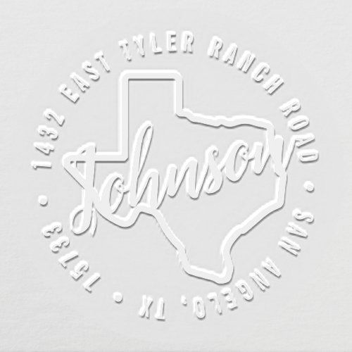 Top 10! Classic Circle Texas Address Embosser