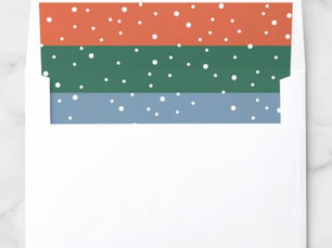Hot Deals! Striped Holiday Snowfall Pattern Envelope Liner