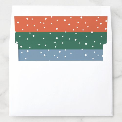 Hot Deals! Striped Holiday Snowfall Pattern Envelope Liner