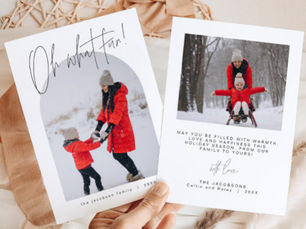 Best Price! HARLOW Edgy Modern Arch Photo Oh What Fun Holiday Invitation