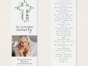 Hot Review! Cross Photo Memorial Funeral Prayer Bookmark