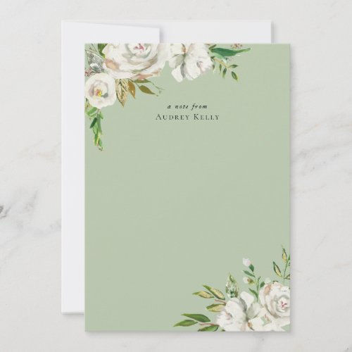 Best Price! Gilded Blooms Monogram Stationery Note Card