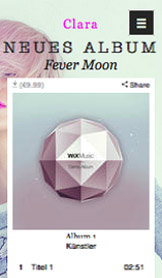 Musik website templates – Electro-Pop