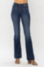 Judy Blue High Waist Button Fly Trouser Flare