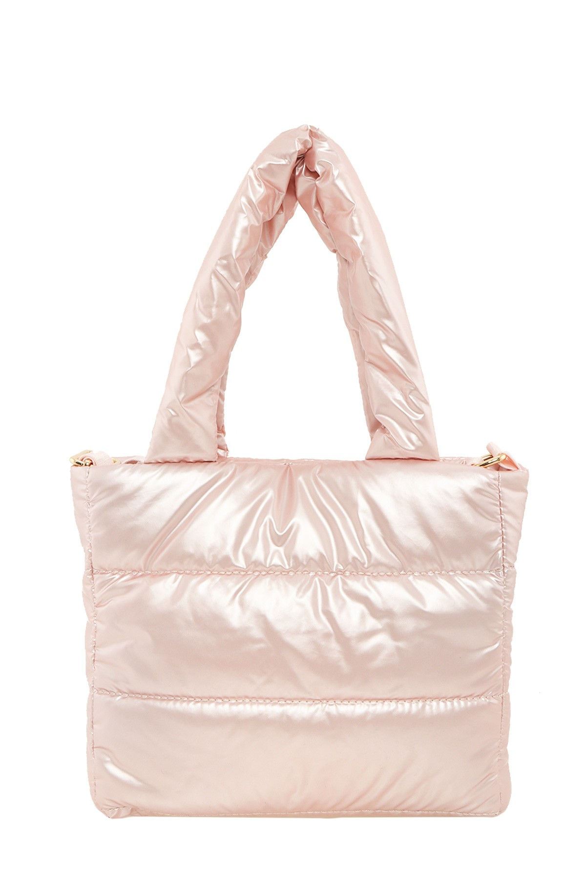Pink Quilted Puffer Bag
