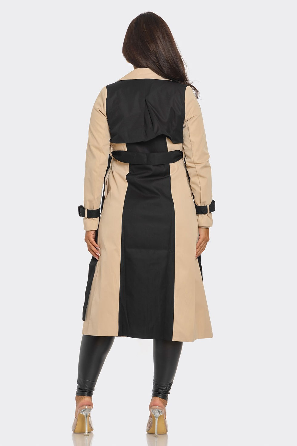 Thumbnail: Two Tone Trench Coat Rear View