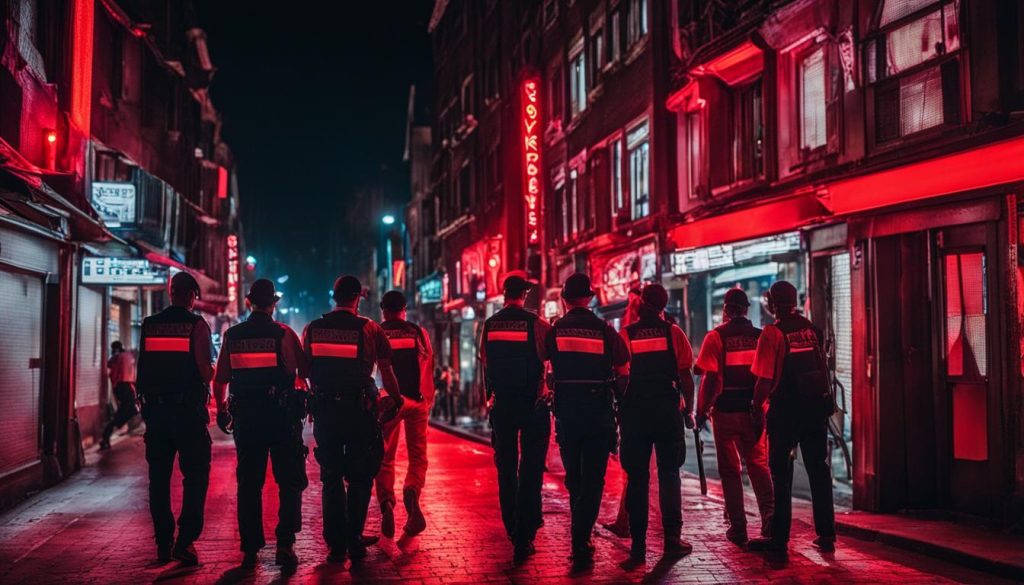 安全措施和保护工作者的图像