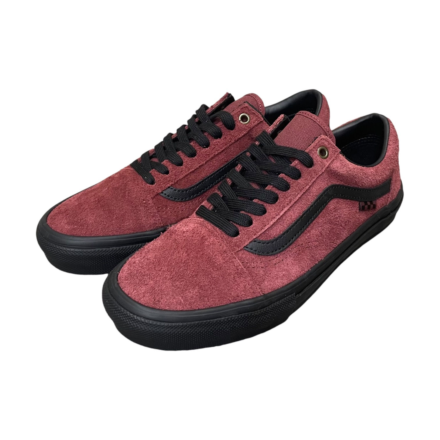 VANS / Skate Old School - HAIRY SUEDE BLACK/BURGUNDY -