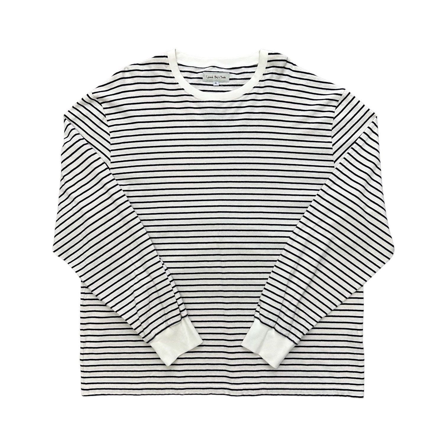 LAUNCH BASIC TRADE / Border long sleeve t-shirts