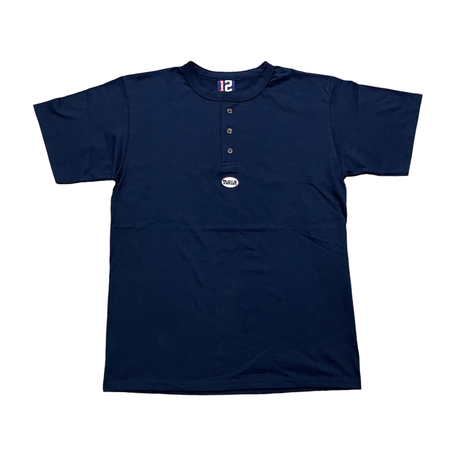 12AUTHENTIC / ITSUMO TWELVE Logo Henley Neck T-Shirt