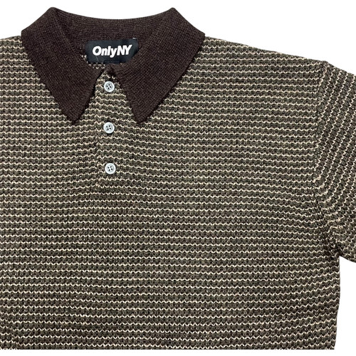 Only NY / Waffle Stripe Wool Blend Polo | 12STADIUM Only NY / Waffle Stripe Wool Blend Polo | 12STADIUM