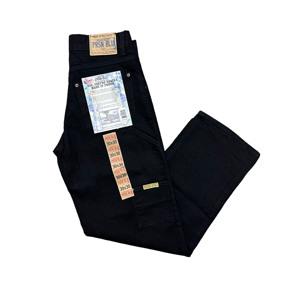 Prison Blues / Rinsed Blue Work Jean - w/o buttons