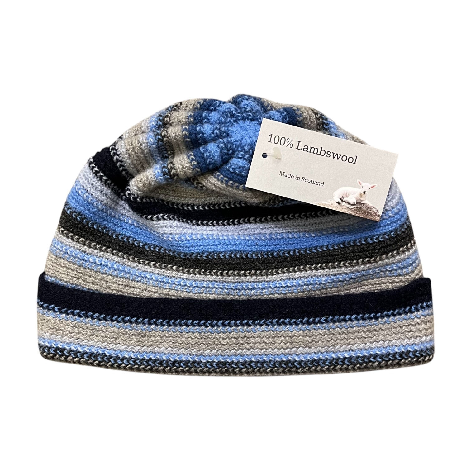 Cosy Cashmere Company / Lambs Wool 2ply Stripe Beanie