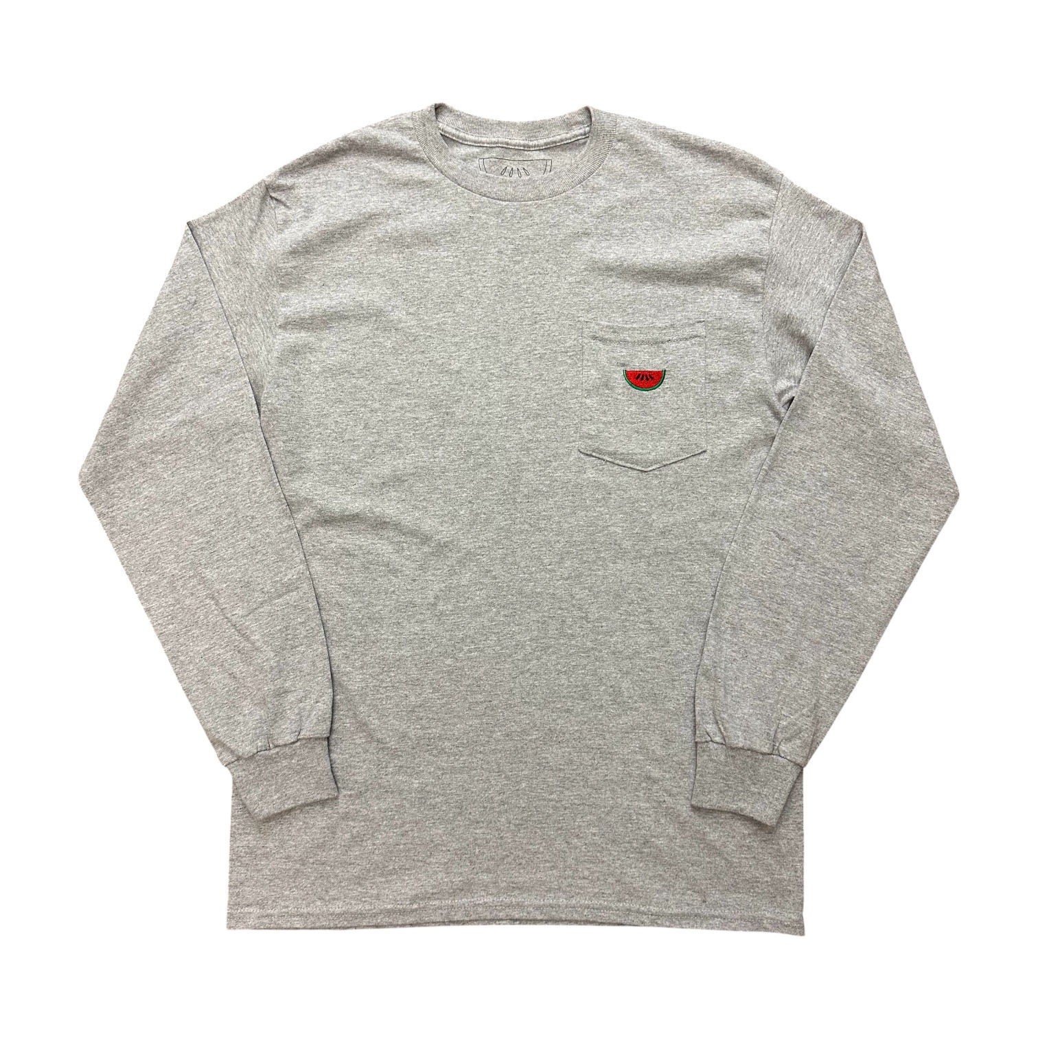 WATERMELONISM / Long Sleeve Embroidered Pocket Tee