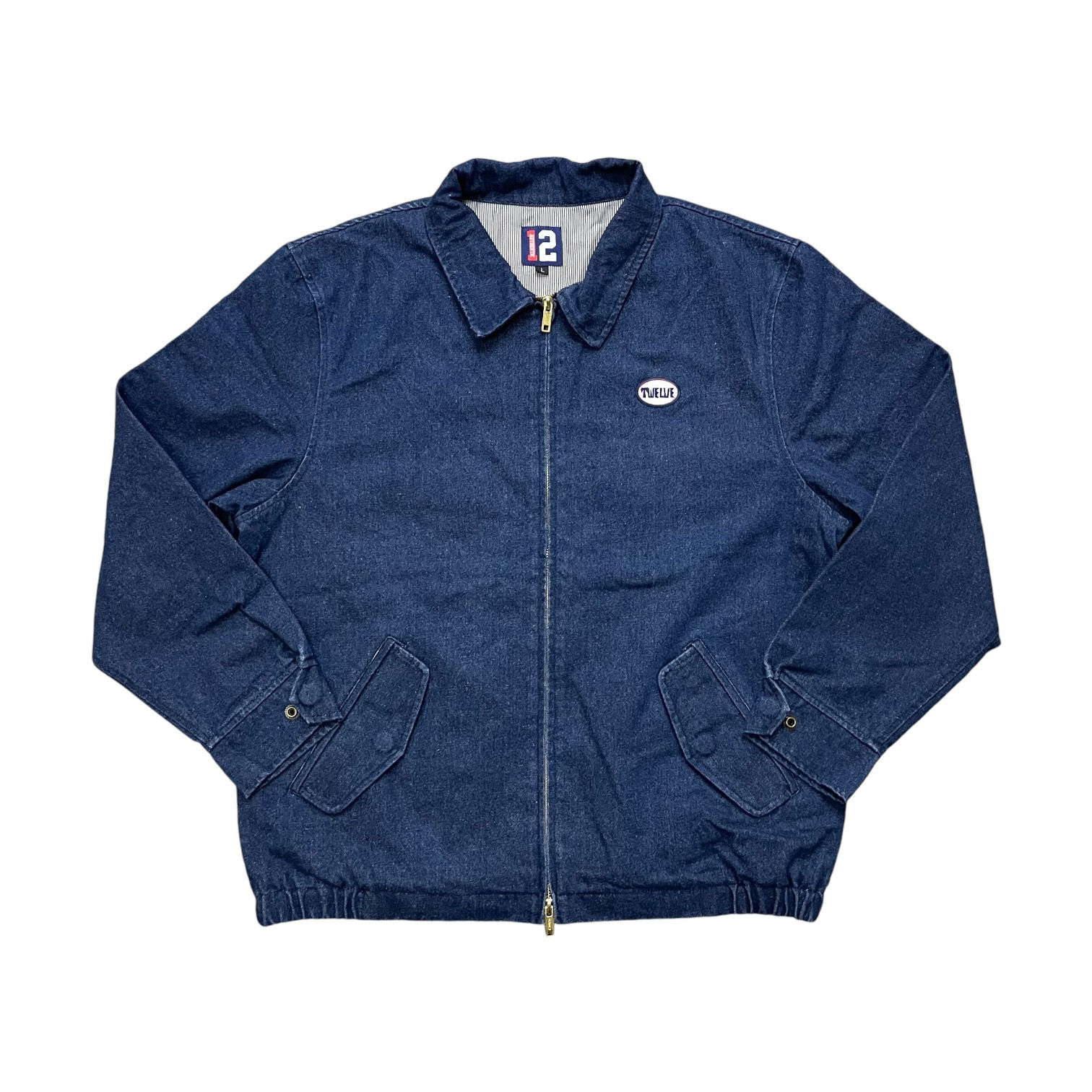 12AUTHENTIC / ITSUMO TWELVE Logo Denim Blouson Jacket (Washed Denim)