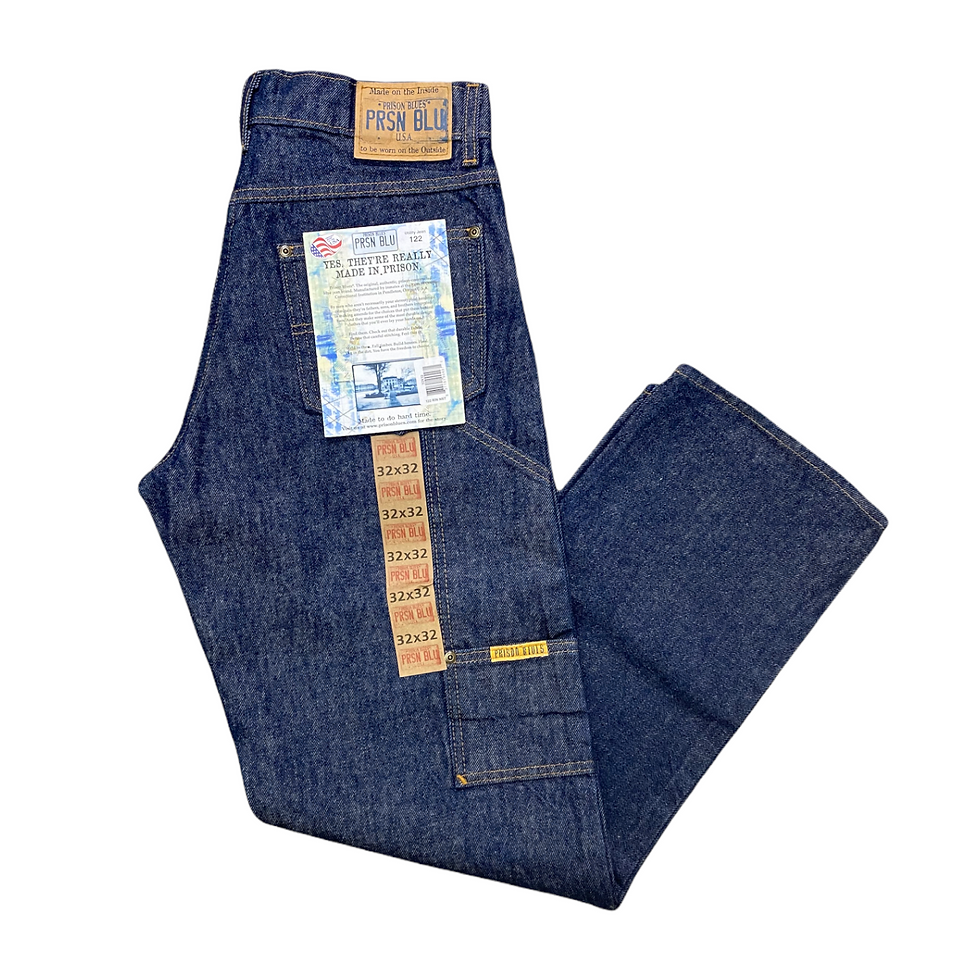 Prison Blues / Rinsed Blue Work Jean - w/o buttons