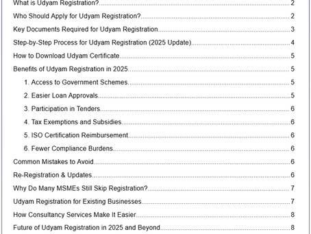 Complete Guide to Udyam Registration: Process, Benefits & Certificate Download (2025 Edition)