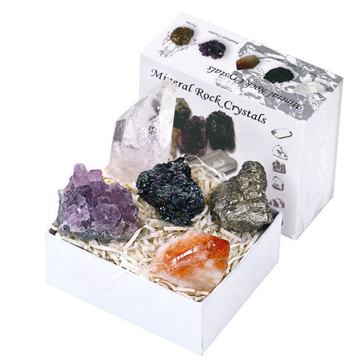 Thumbnail: Natural 7 Chakra Crystal Set – Healing Gift Box