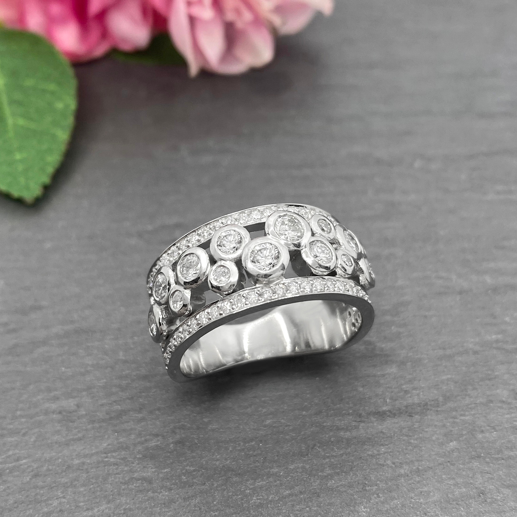 Platinum Diamond Dress Ring