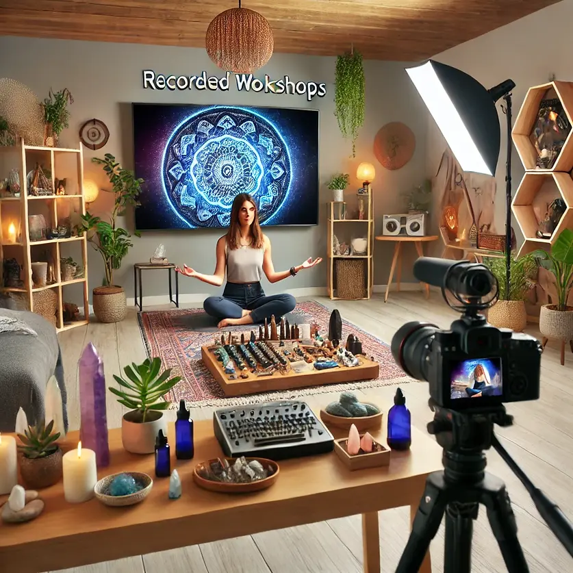 DALL·E 2025-01-05 17.53.10 - A creative and engaging setup for recorded workshops focusing