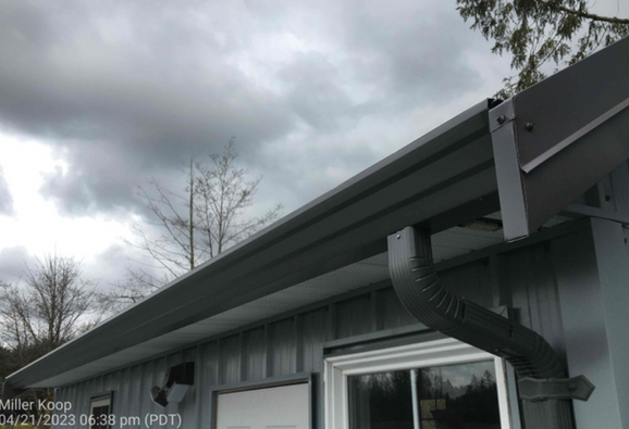 New gutters done by Homeguard Roofing & Renovations - This home was done in Langley