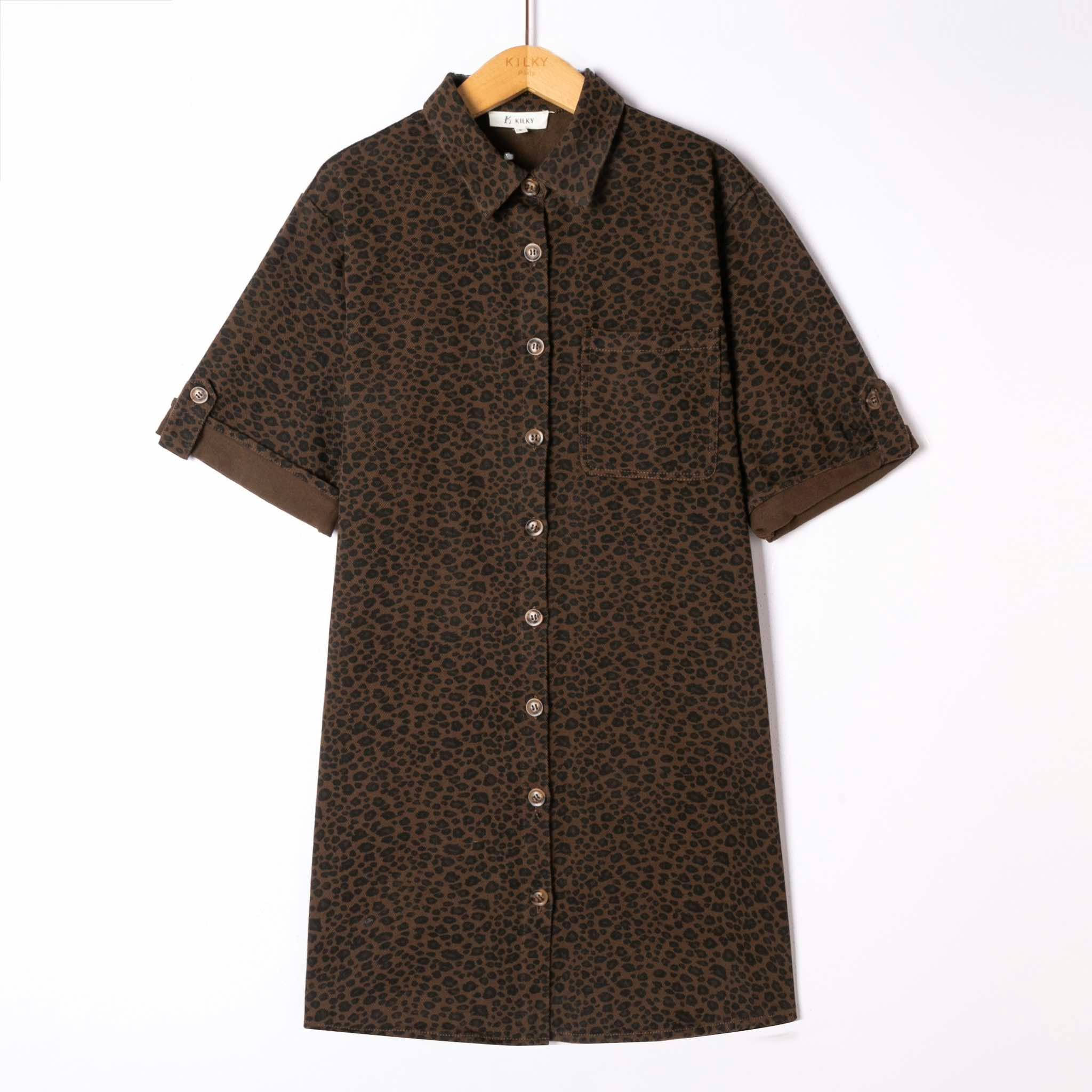Leopard jeanskleedje