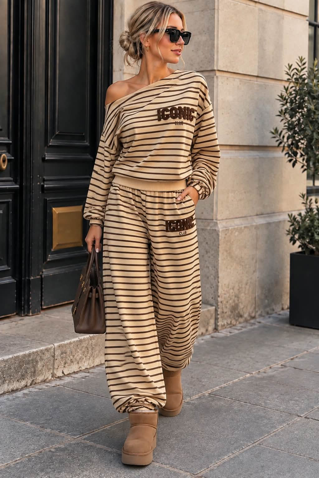 Iconic Stripe Set - Camel/Brown