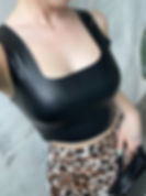 Thumbnail: Commando Faux Leather Crop Top