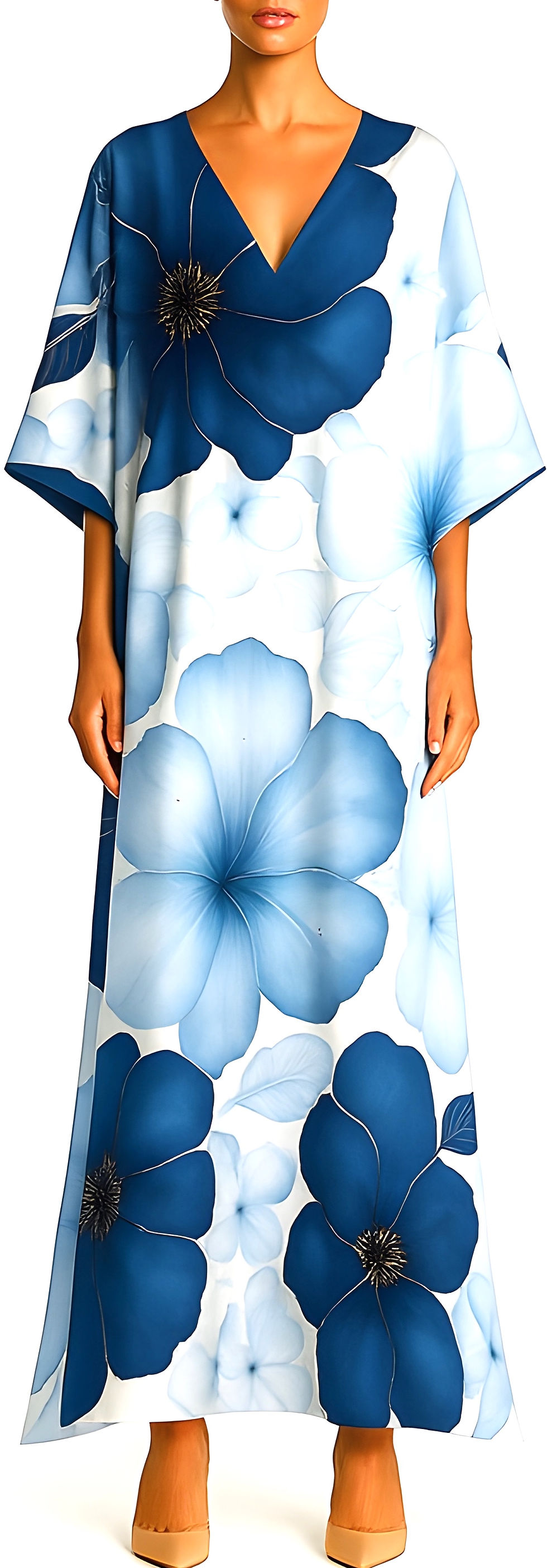 Signature Kaftan Victoria. Blu Fiore