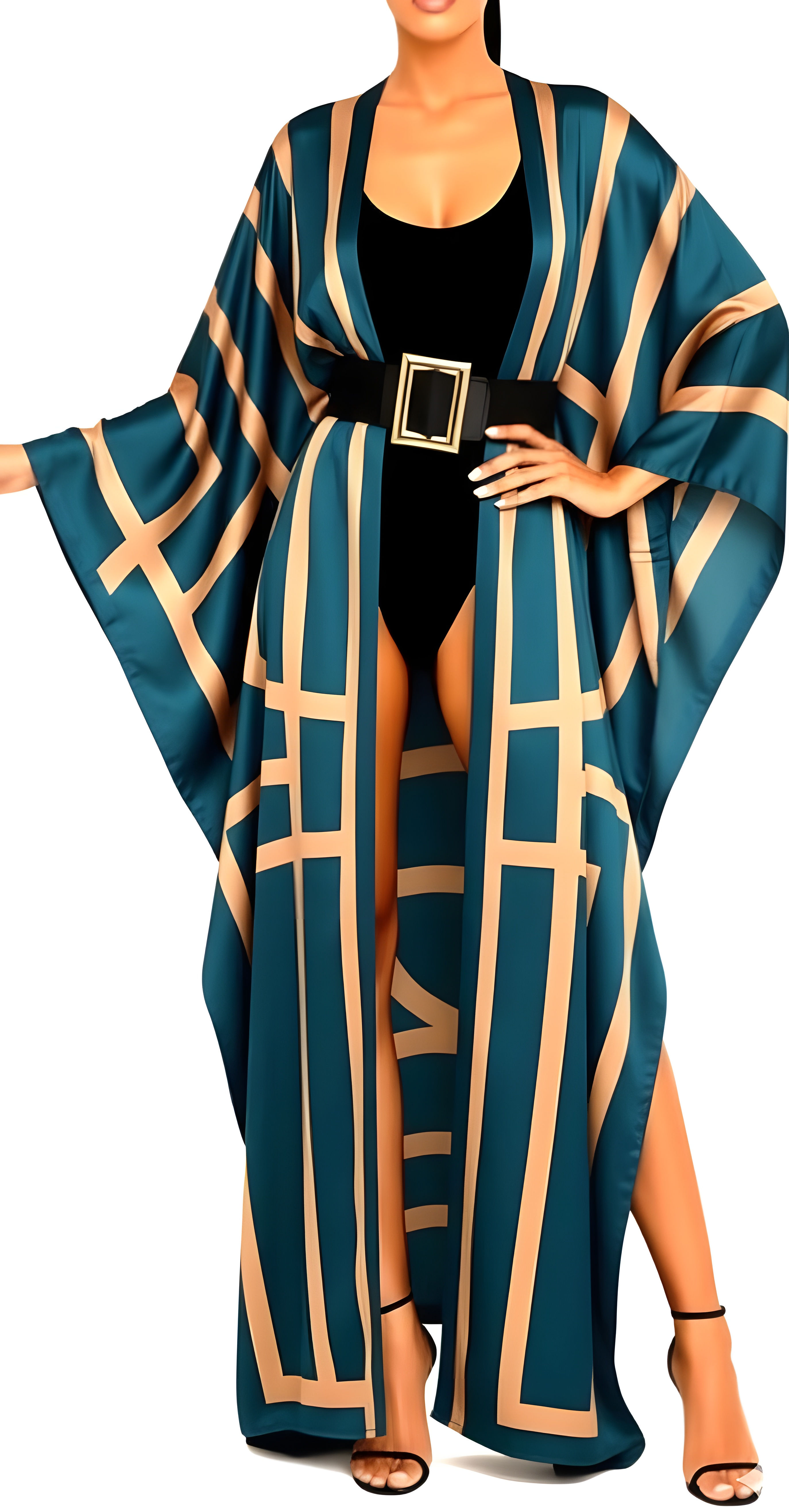 Long belt Cape in silk. Prestige