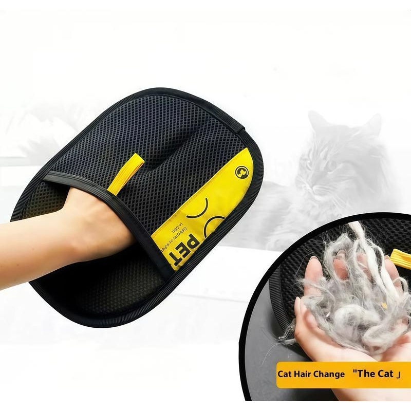 Thumbnail: 2 in 1 Pet Hair Removal Mitts for Cats Dogs Electrostatic Grooming Glove Reusabl