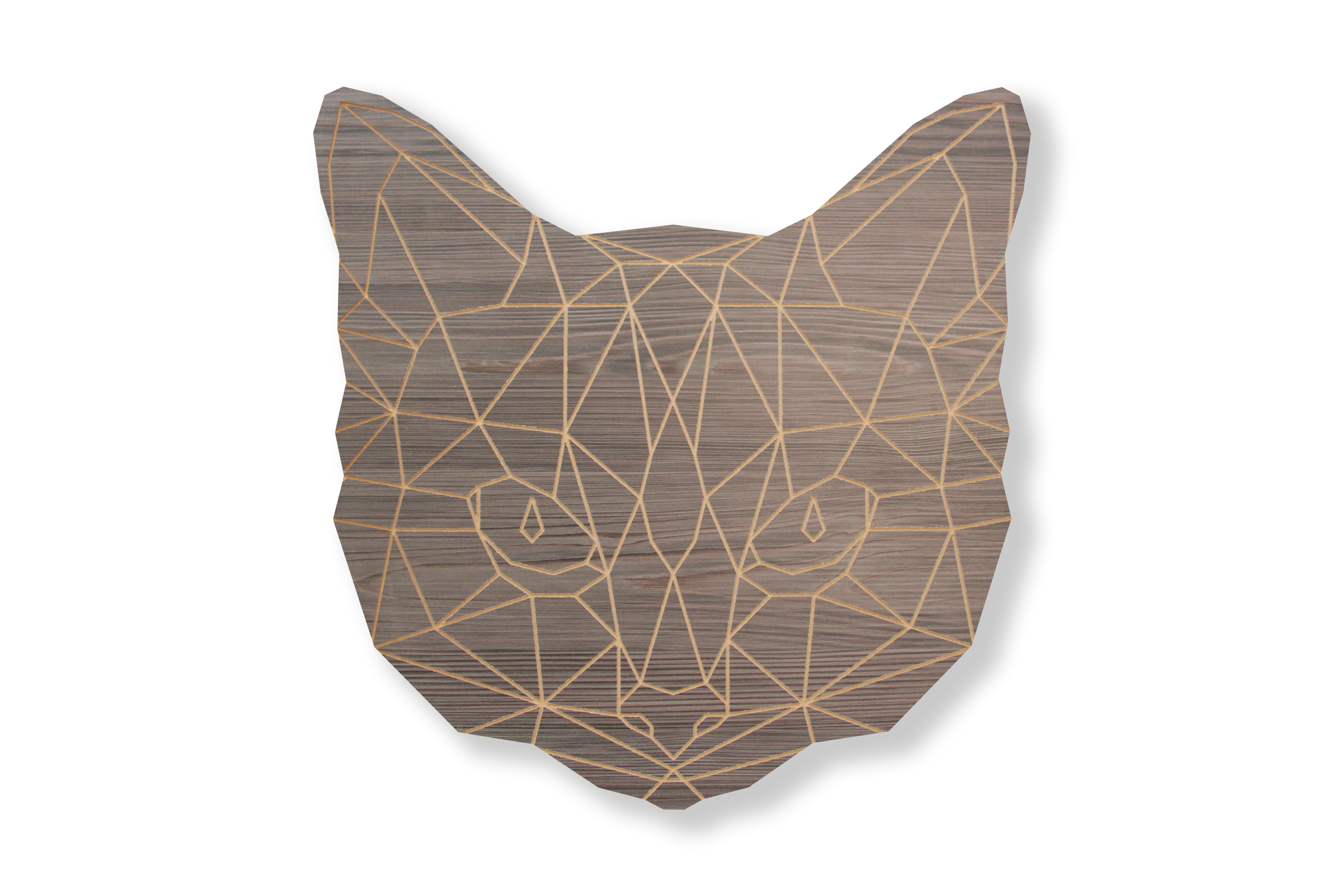 Tierkopf "Katze" Fleetwood im Polygonal Stil