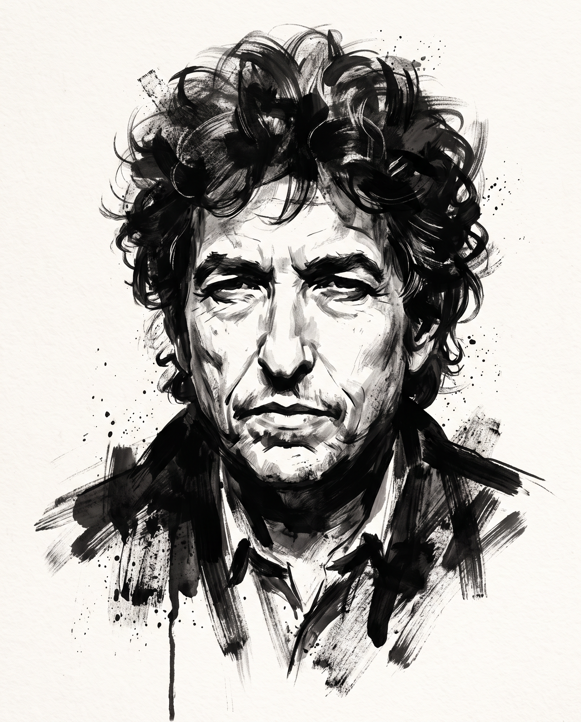 Bob Dylan printable download portrait. BD2