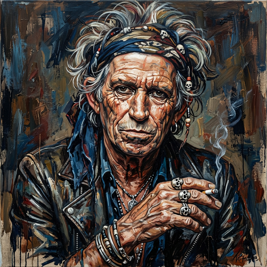Kieth Richards printable download portrait. KRSQ1