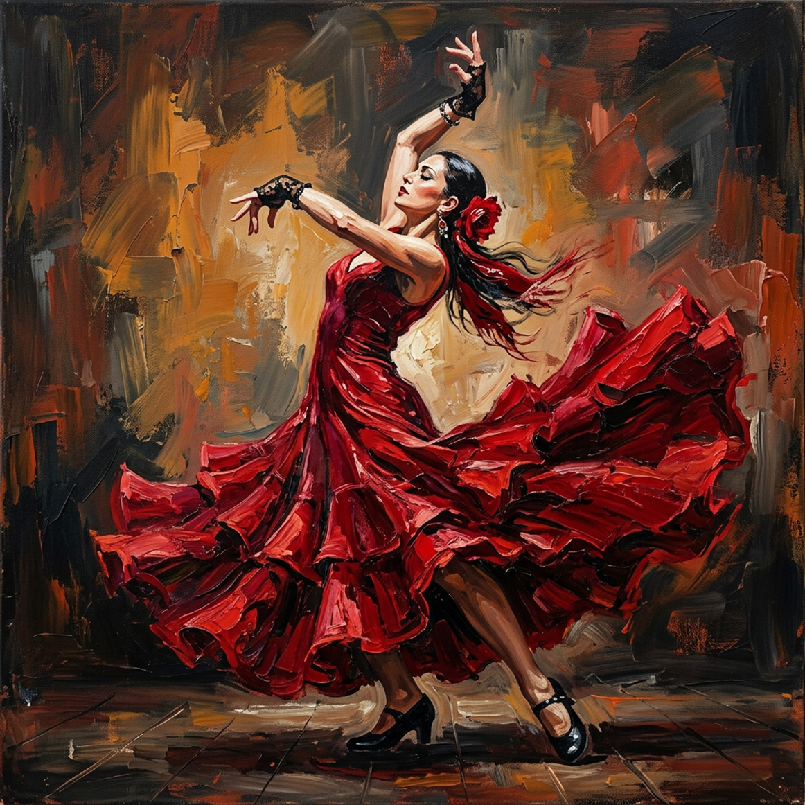 Dramatic Flamenco Dancer Prints. FDSQ14P