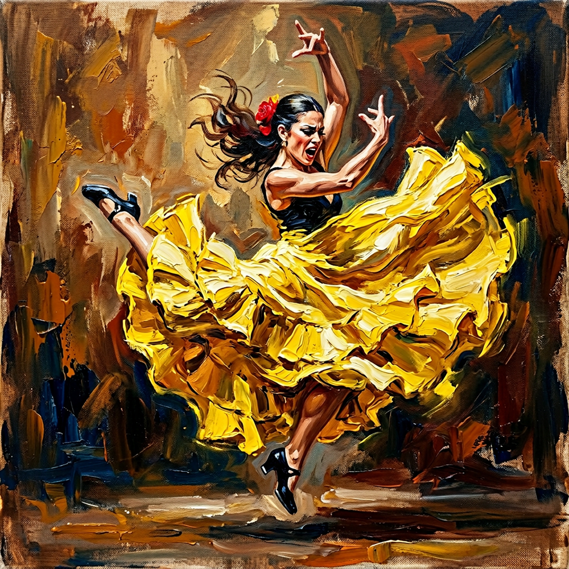 Dramatic Flamenco Dancer Prints.  FDSQ31P