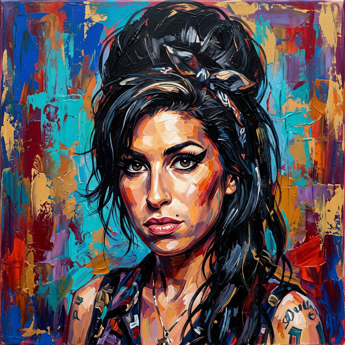 Amy Winehouse printable download portrait AWSQ6