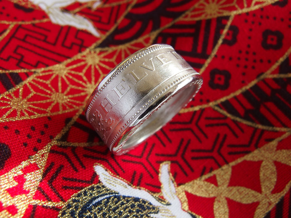 Miniature : N° 11.1 Bague "HELVETIA" L Rhodiée