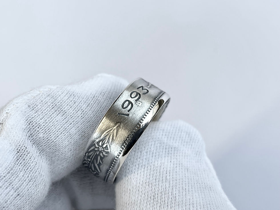 Miniature : N°1 "Pièce de 5.- Suisse" Bague avec la date de votre choix