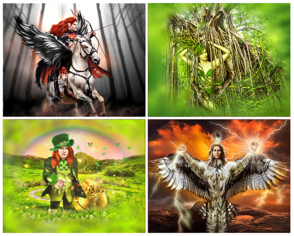 Earth power, nature spirits, protectors, and destiny forces. It speaks to grounding, protection, abundance, and spiritual guardianship. Fire Art Studios. Florida.