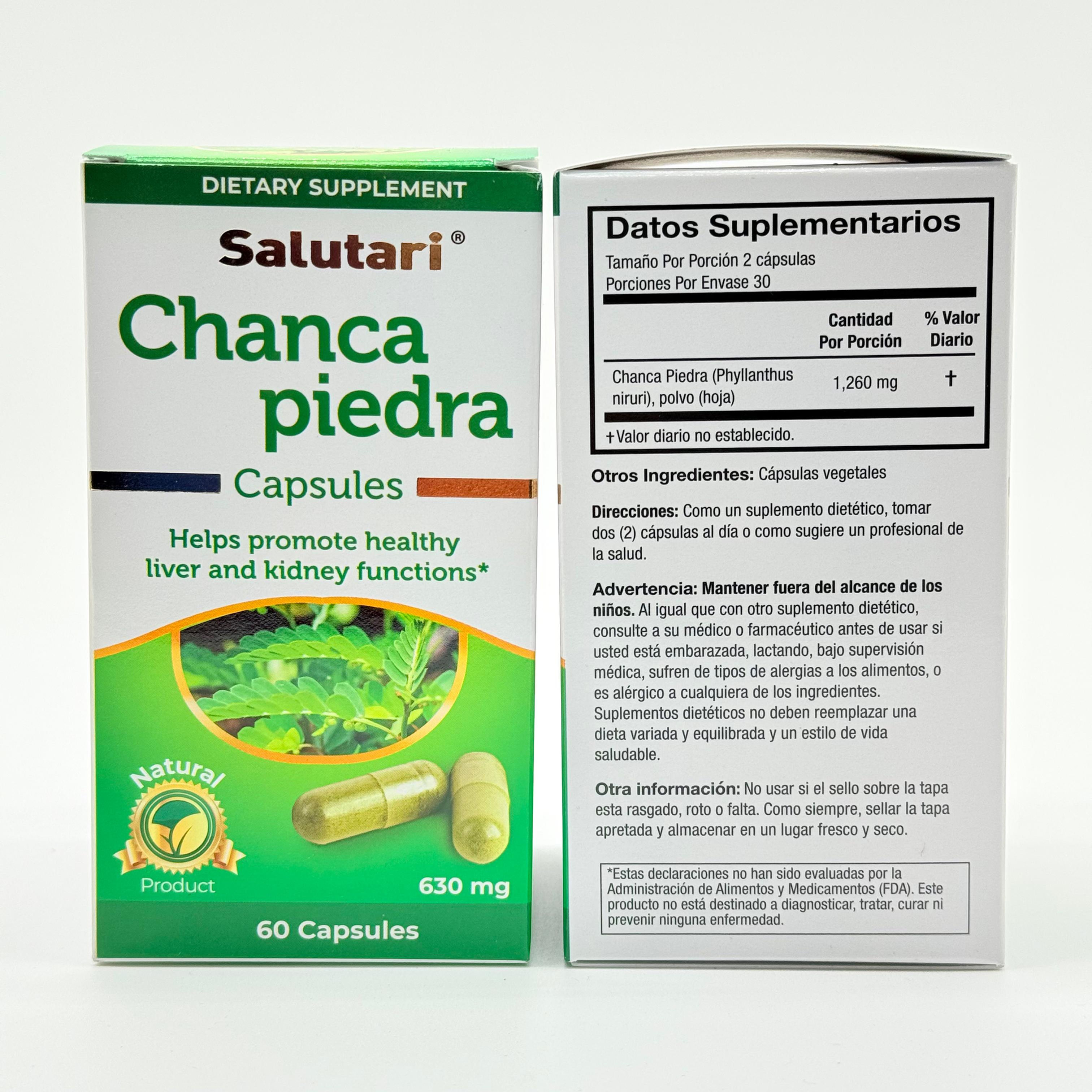 Salutari Chanca Piedra – 60 cápsulas (630 mg)
