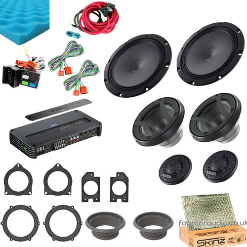 Porsche Front Door Speakers – Mid-Level 3-Way + Non-DSP Amplifier