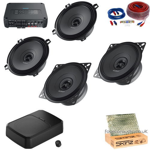 Land Rover Defender – Front & Rear Coaxial Speakers + Amplifier + Active Sub