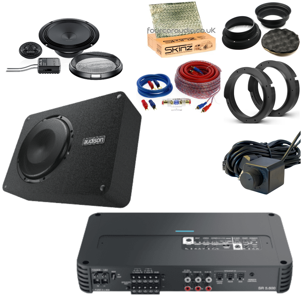 Mid Level System – Audison Prima APK 165 + SR 4.500 V2 Amp + APBX 8 DS Sub