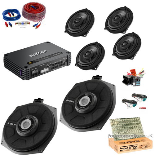 BMW Front & Rear Coaxial + Underseat Subwoofers with DSP Amplifier