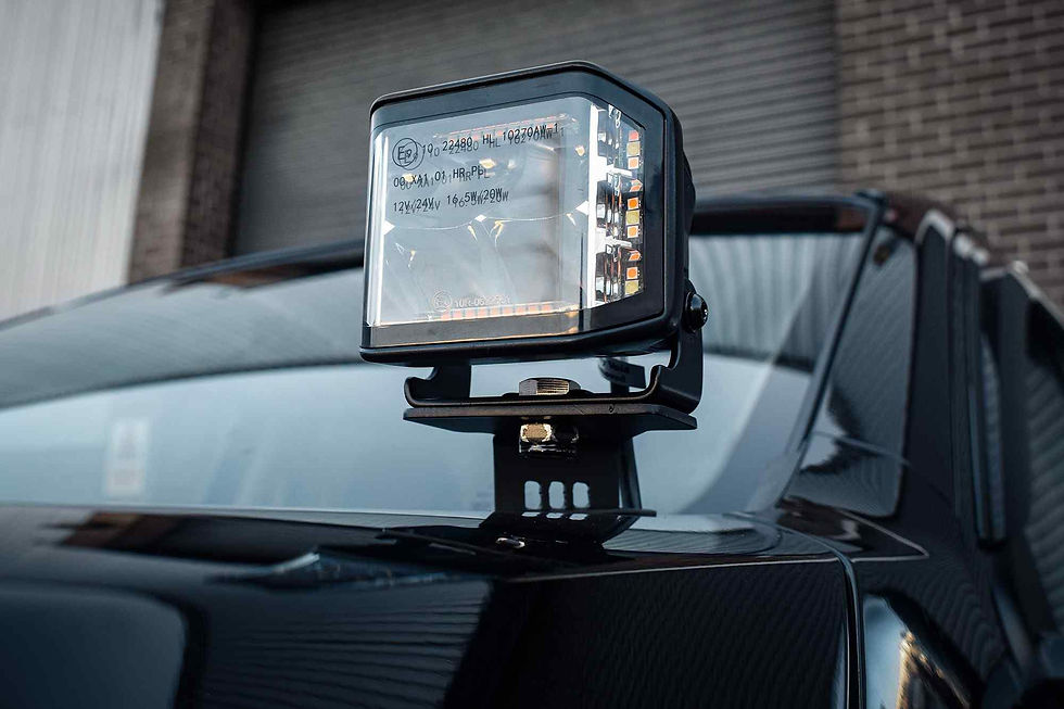 Thumbnail: Stealth Nissan Navara D23 2015-2021 Twin 4″ Dark Force LED Bonnet Kit – 16,800 L